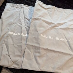 Manolo Blahnik Light Gray Shoe Bags